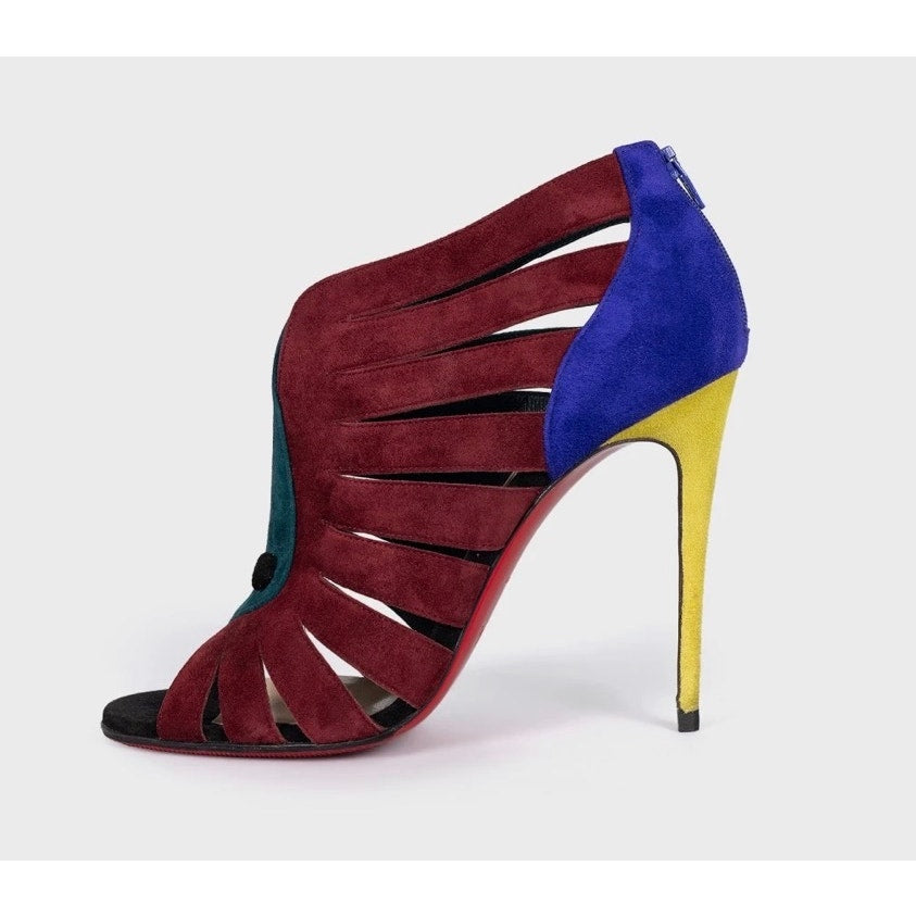 Christian Louboutin Multicolor Suede Heels - Sz.38.5 pre-owned