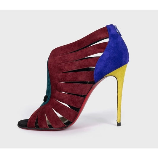 Christian Louboutin Multicolor Suede Heels - Sz.38.5 pre-owned