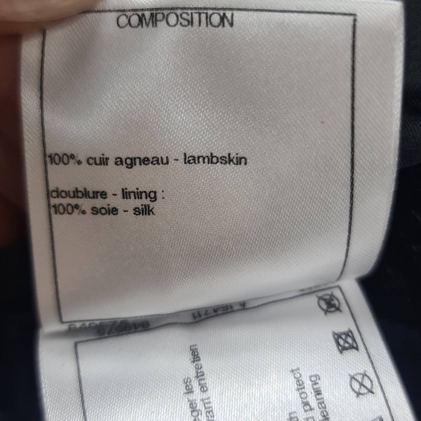 Chanel Black Leather Camellia CC logo Shorts Sz.46 pre-owned