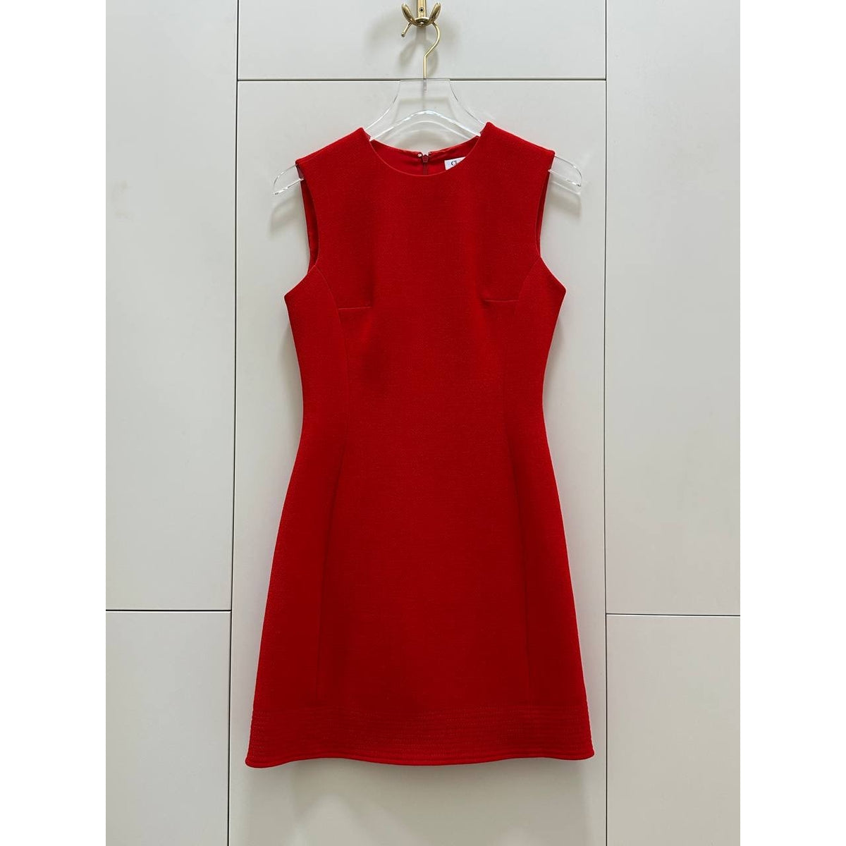 Christian Dior Red Wool A-Line Mini Dress Sz.38 Pre-owned