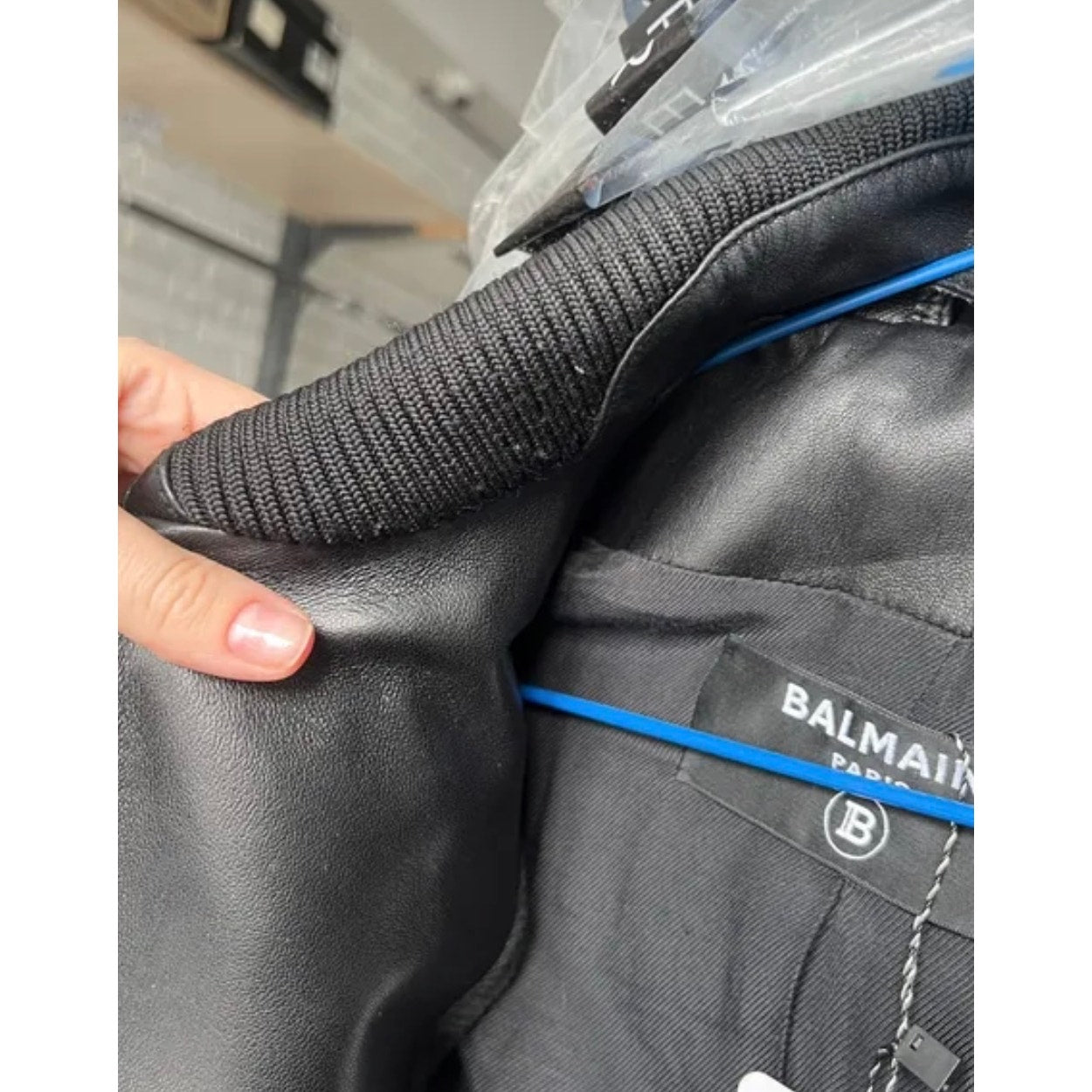 Iconic Balmain Black Lamb Leather Jacket Gold Buttons FR 36 Pre-owned