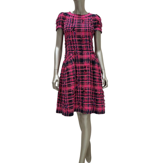 Chanel Spring 2014 Pink Tweed A-Line Dress - Size S Pre-owned