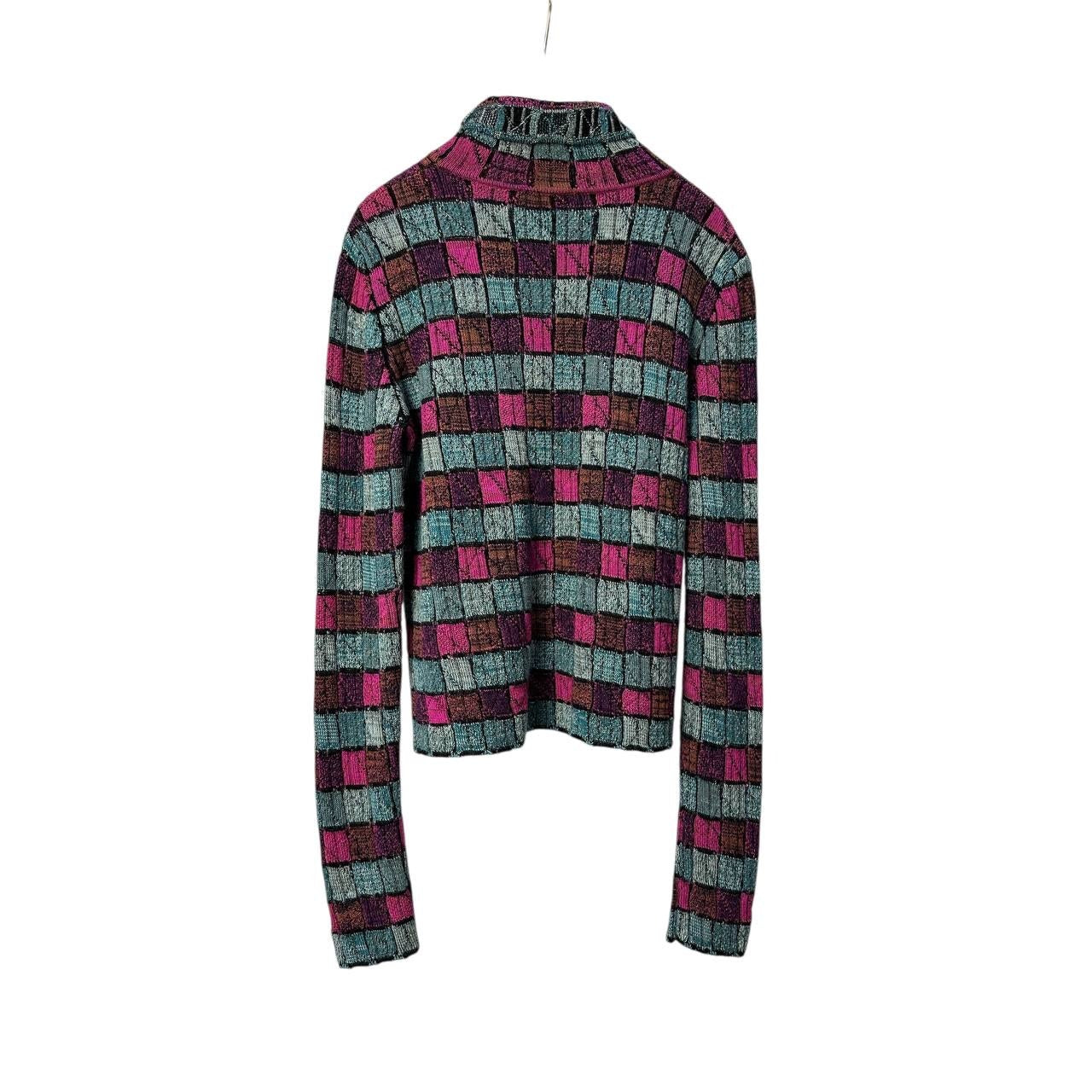 Chanel 2018 Paris-Hamburg Blue Striped Turtleneck Sweater Sz.38 Pre-owned