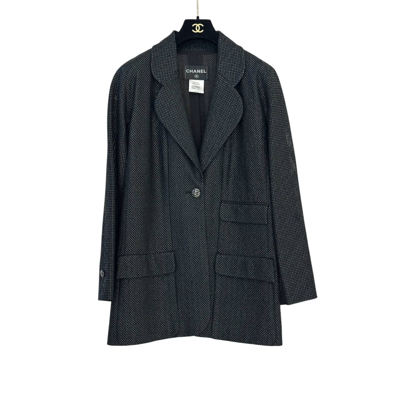 Chanel Resort 2014 Iridescent Tweed Blazer Size 48 Pre-owned