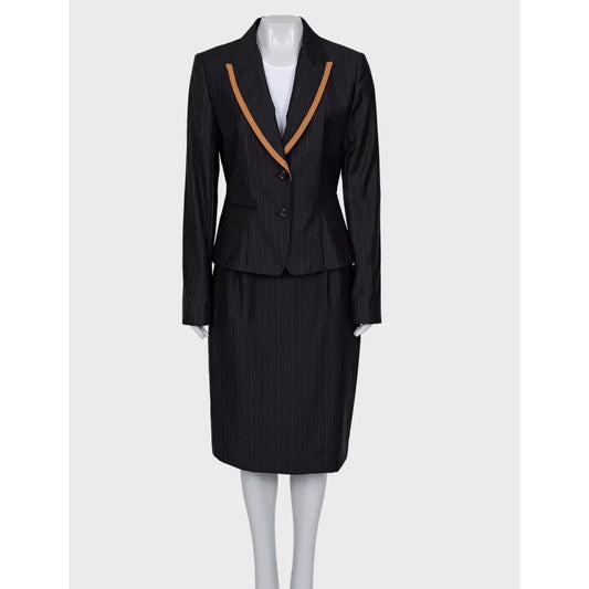 Christian Dior Black Striped Wool Suit FR44 XXL Pre-owned
