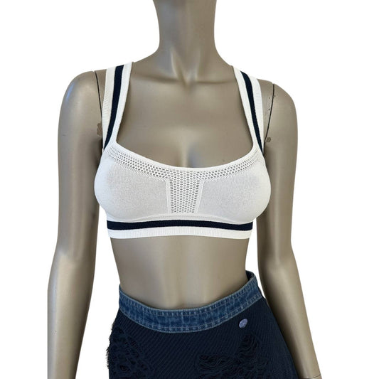 Chanel Wool Bra Top Cardigan Set Sz.34/36 Pre-owned