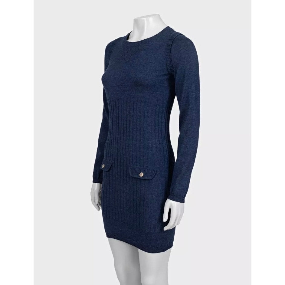 Chanel Fitted Wool & Silk Dress Sz.36 Pre-owned