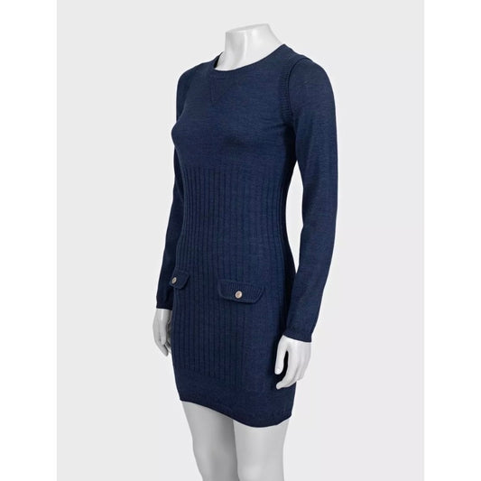 Chanel Fitted Wool & Silk Dress Sz.36 Pre-owned