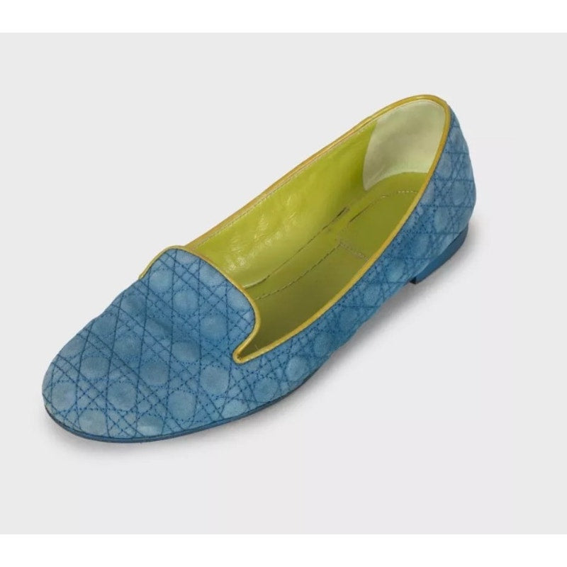 Christian Dior Blue Suede Ballet Flats - EU 37 pre-owned