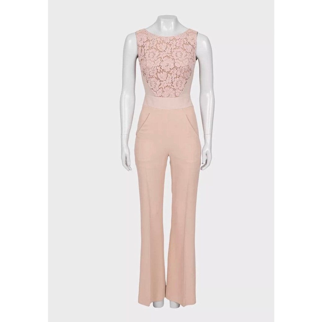 Elie Saab Fitted Lace-Embellished Jumpsuit EU34 XS Pre-owned