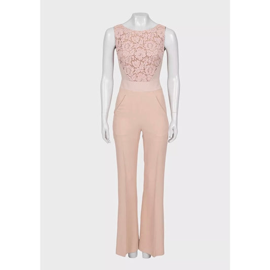 Elie Saab Fitted Lace-Embellished Jumpsuit EU34 XS Pre-owned