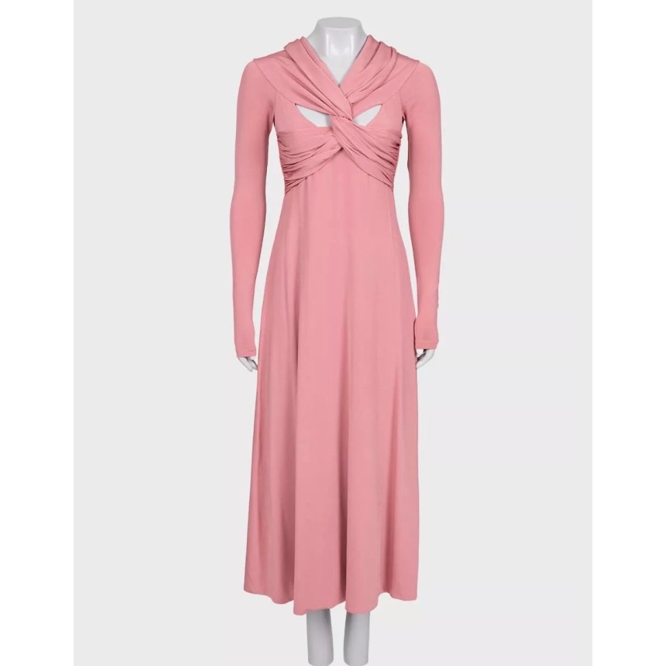 Khaite Pink Viscose Blend Back-Cut Dress - Size S pre-owned