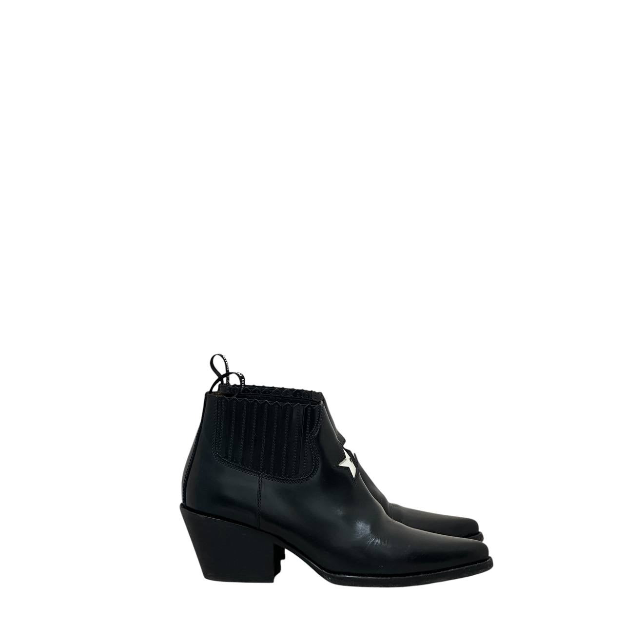 Christian Dior J'Adior L.A. Star Leather Ankle Boots Sz.37.5 Pre-owned