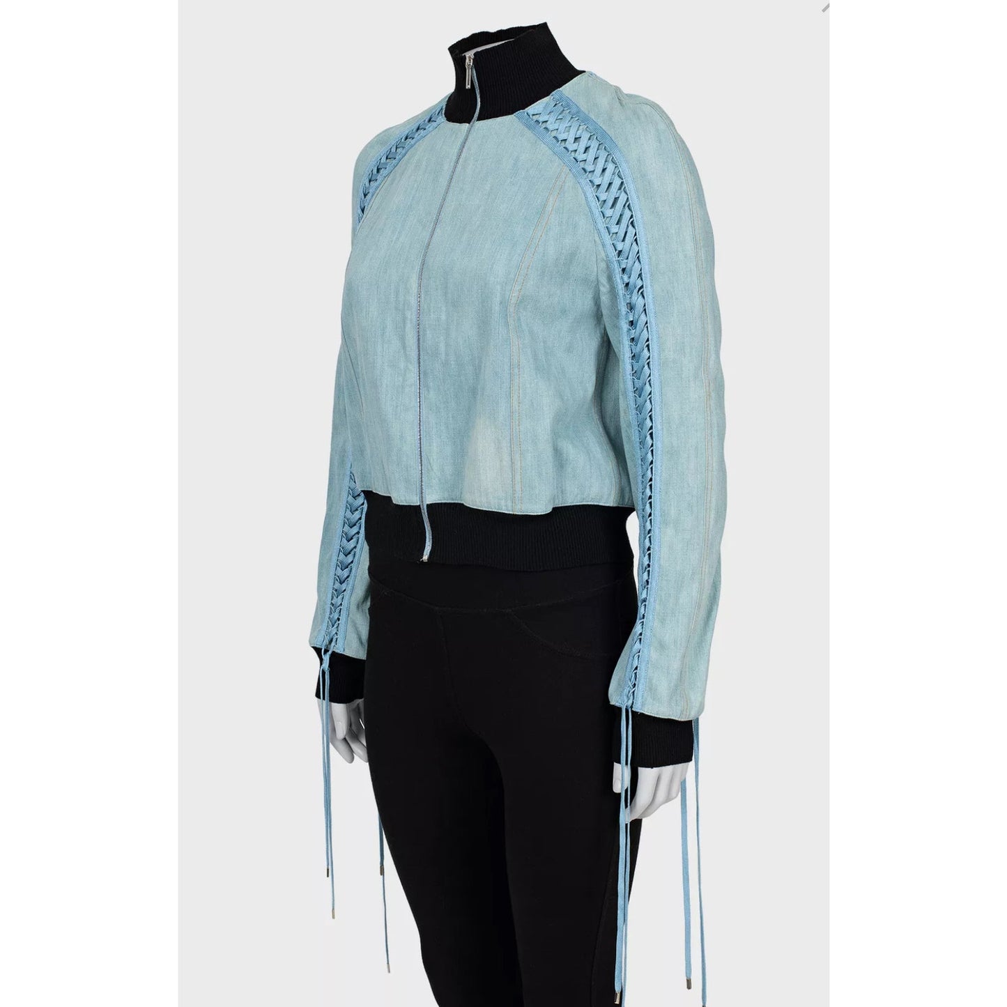 Christian Dior Light Blue Cotton Jacket - Size 40 Pre-owned