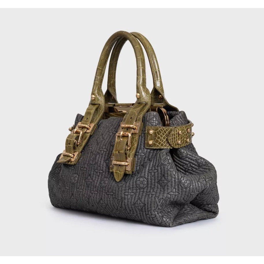 Louis Vuitton Rare Motard Biker Crocodile Print Lambskin Shoulder Bag Pre-owned