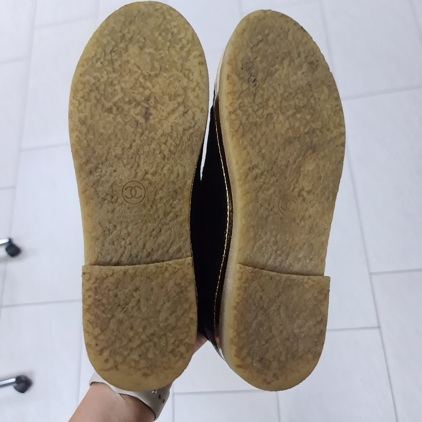 Chanel High-Top Glitter Textile Sneakers Booties Sz.36 Pre-owned