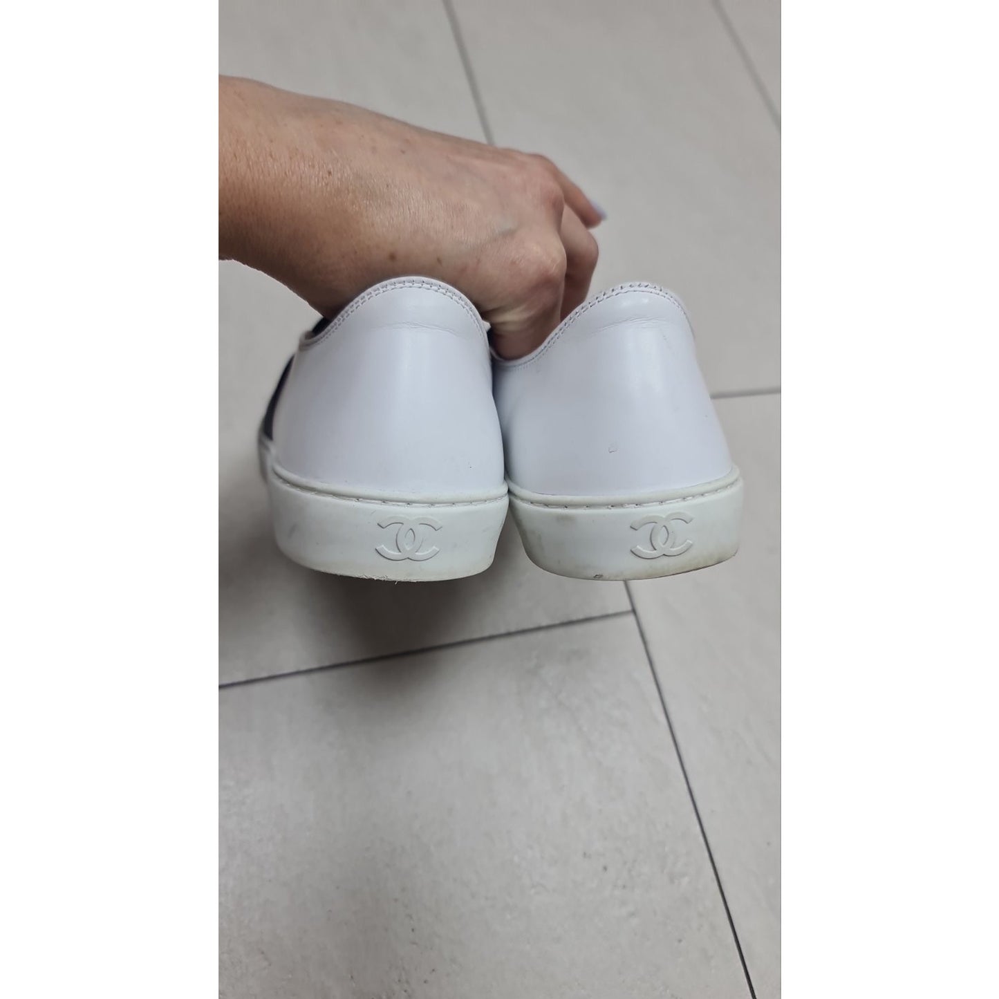 Chanel Slip-on leather flats Sz.40,5