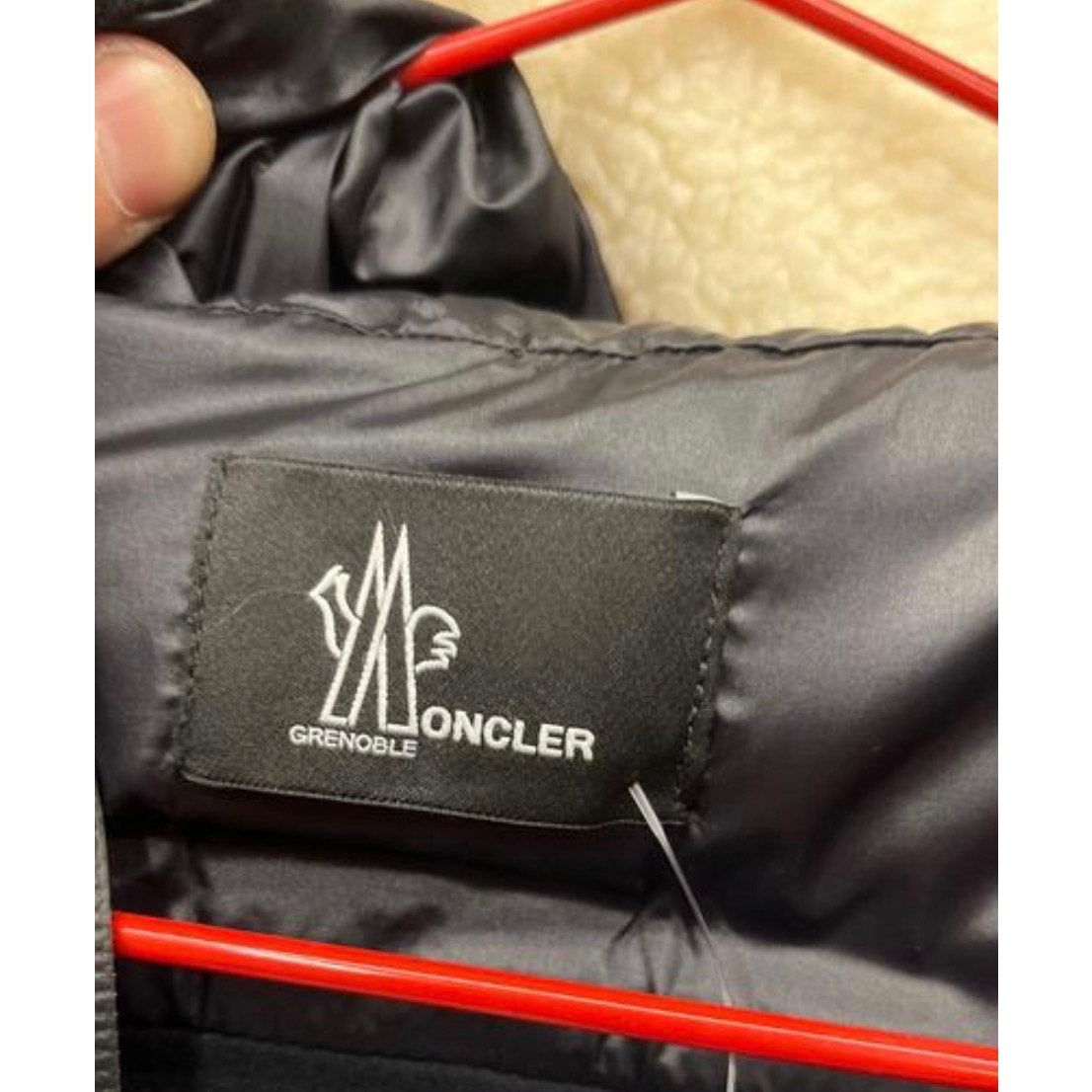 Moncler Black Printed Hooded Down Puffer Jacket - Size M Pre-owned