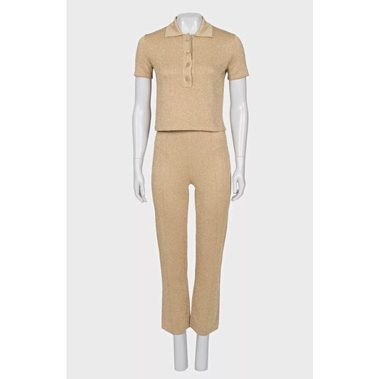 NWOT Christian Dior Gold-Tone Suit Sz.34 Pre-owned