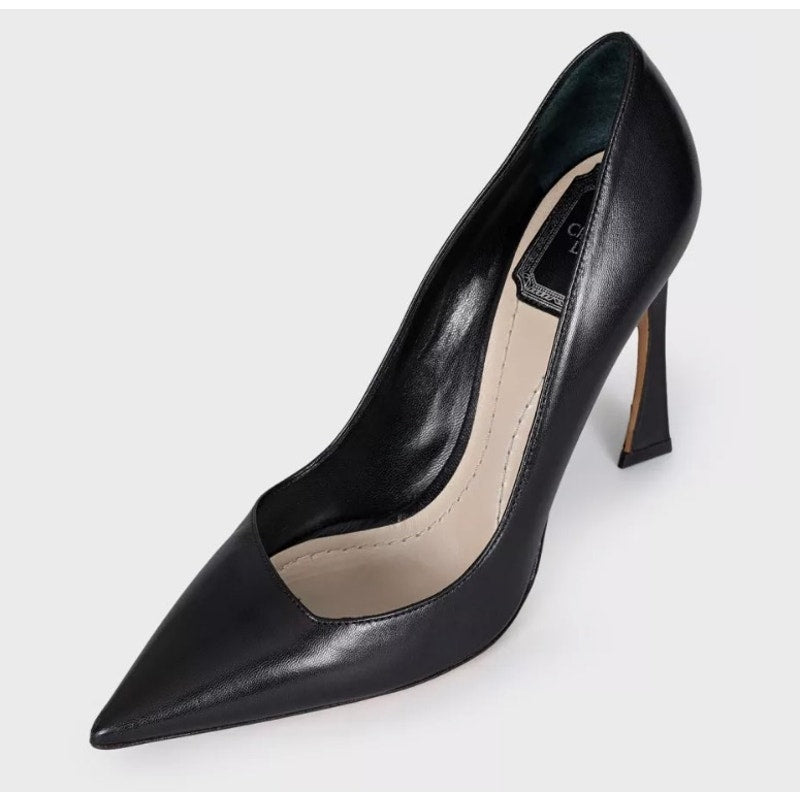 Christian Dior Black Leather Pointed Toe Pumps Sz.36.5 Pre-owned
