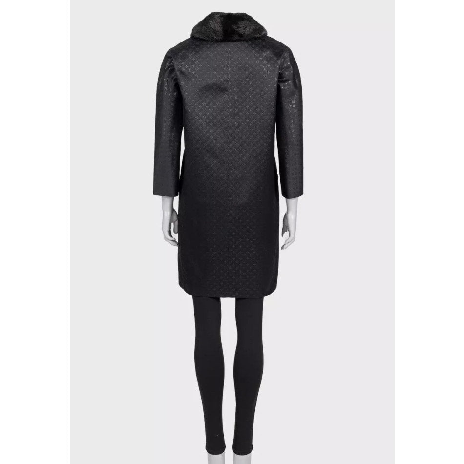 Louis Vuitton Black Silk Coat FR 36 / S Pre-owned
