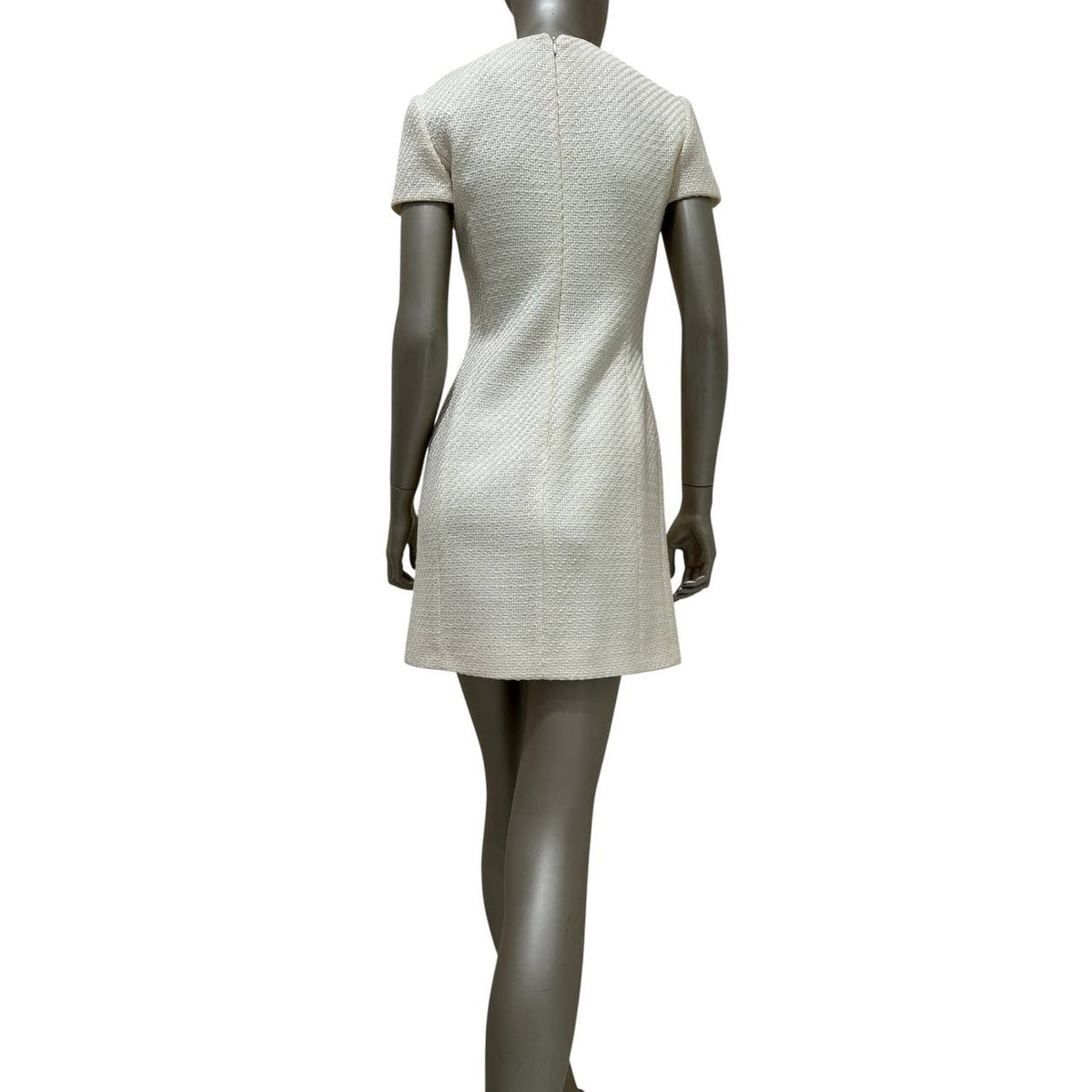 Christian Dior Ivory Wool Mini Dress Sz.38 Pre-owned