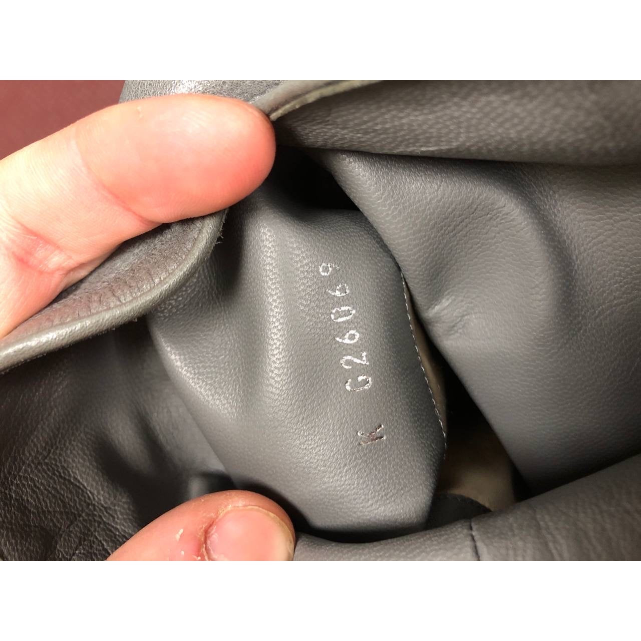 Chanel Grey Iconic Logo Leather Boots - EU 37.5 Pre-owned