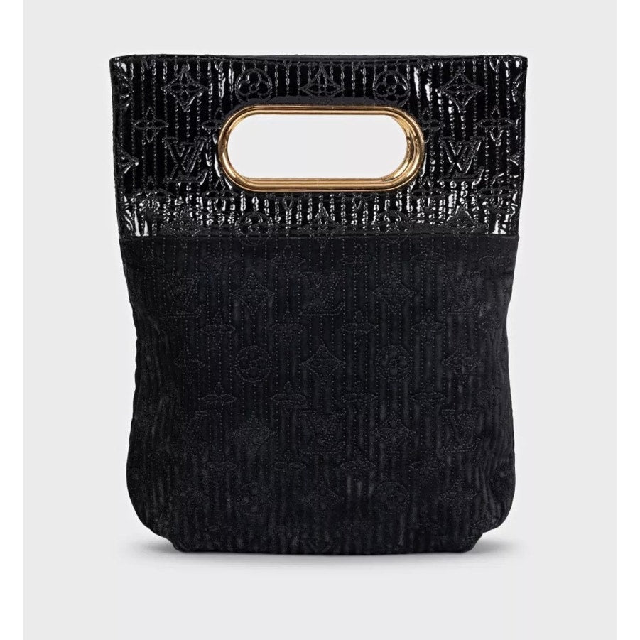 Louis Vuitton Motard Afterdark Black Suede Clutch Pre-owned