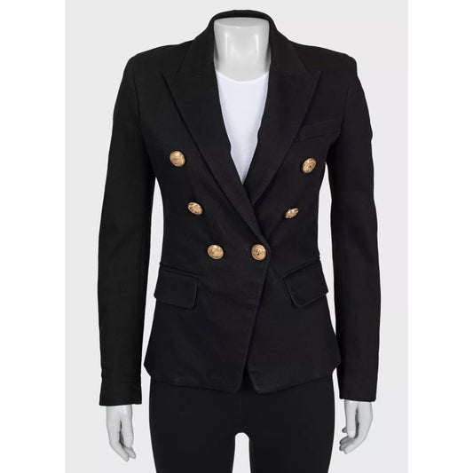 Balmain Black Fitted Jacket with Signature Buttons - FR38 Pre-Owned