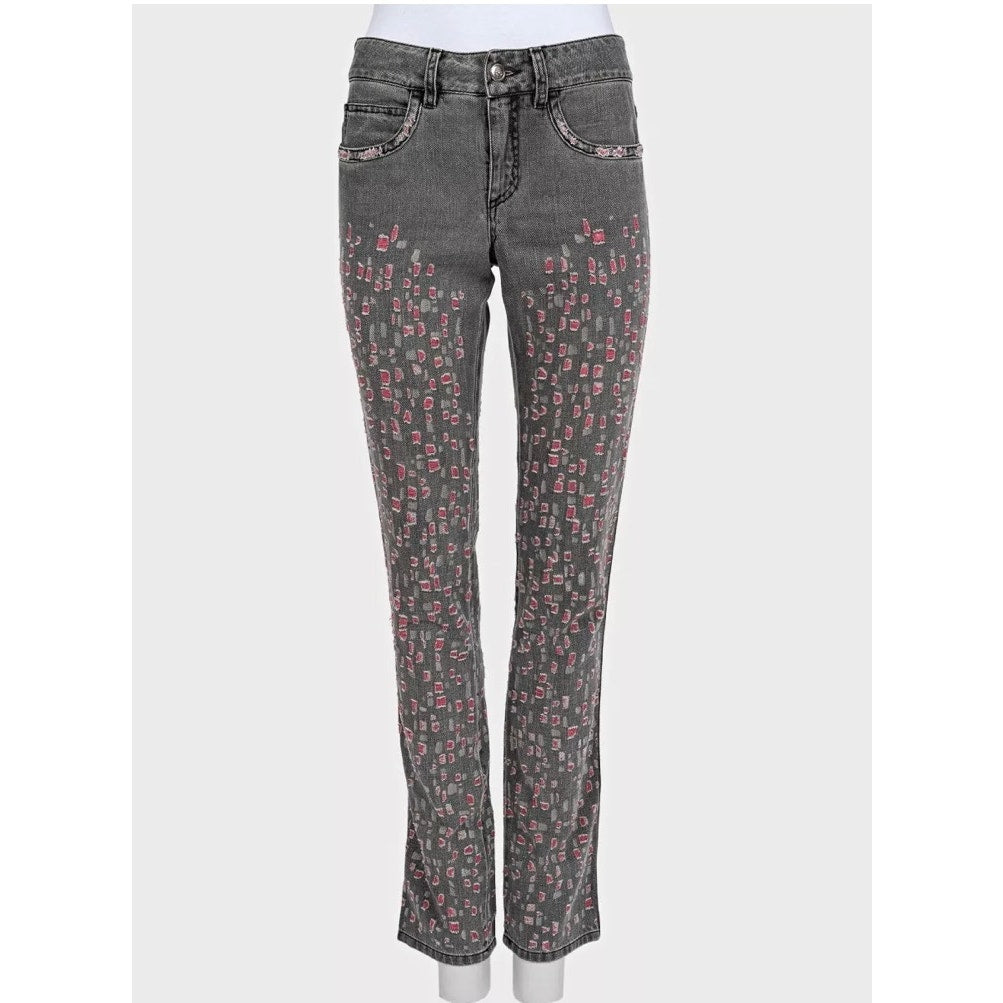 Chanel Gray Skinny Fit Jeans Sz.36 Pre-owned