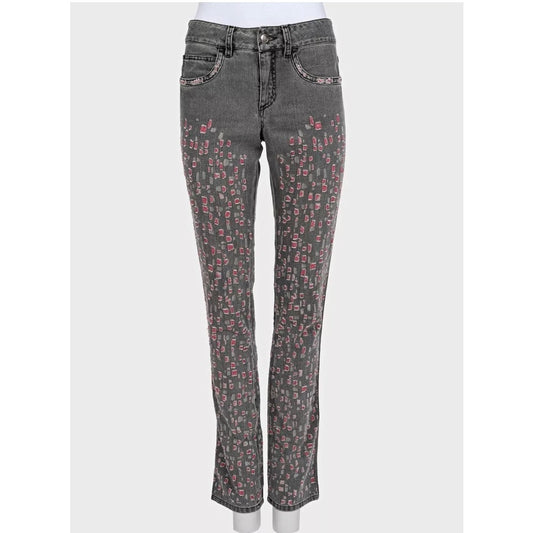 Chanel Gray Skinny Fit Jeans Sz.36 Pre-owned