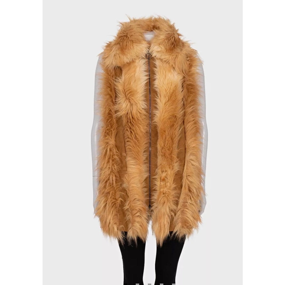 NWT Stella McCartney Orange Faux Fur Vest Size S  Pre-owned