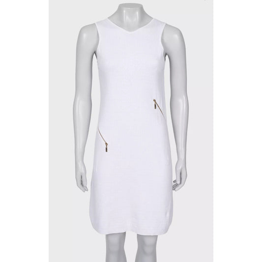 Chanel White Cotton Blend Dress Sz.36 Pre-owned