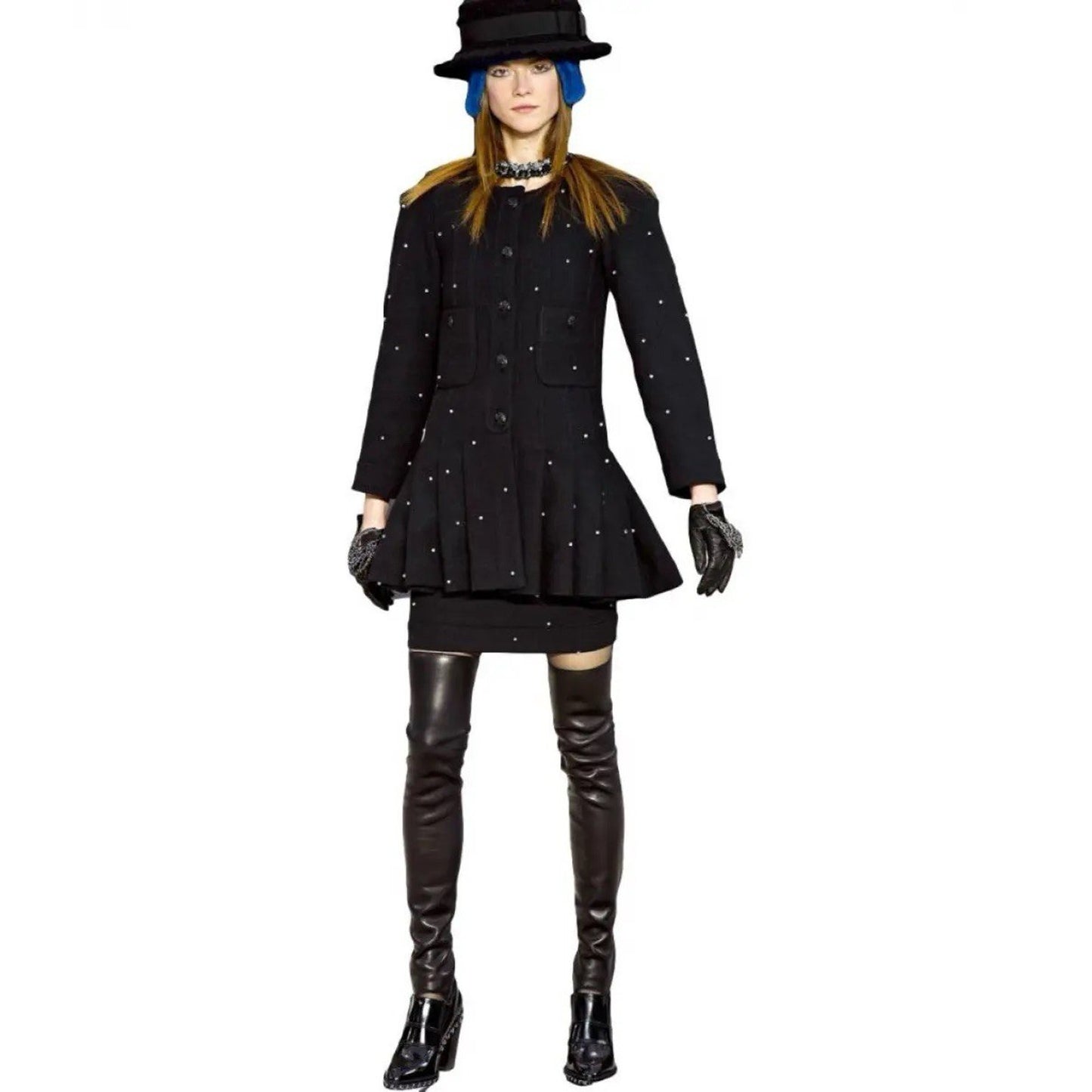 Chanel Mini Crystal Embellishment Skirt Sz.38 Pre-owned