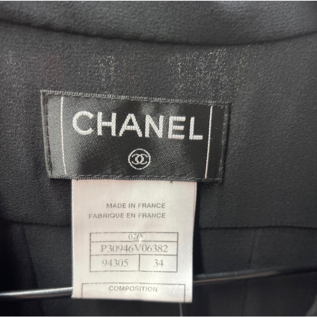 Chanel Black Silk Pleated Dress Sz.34 pre-owned