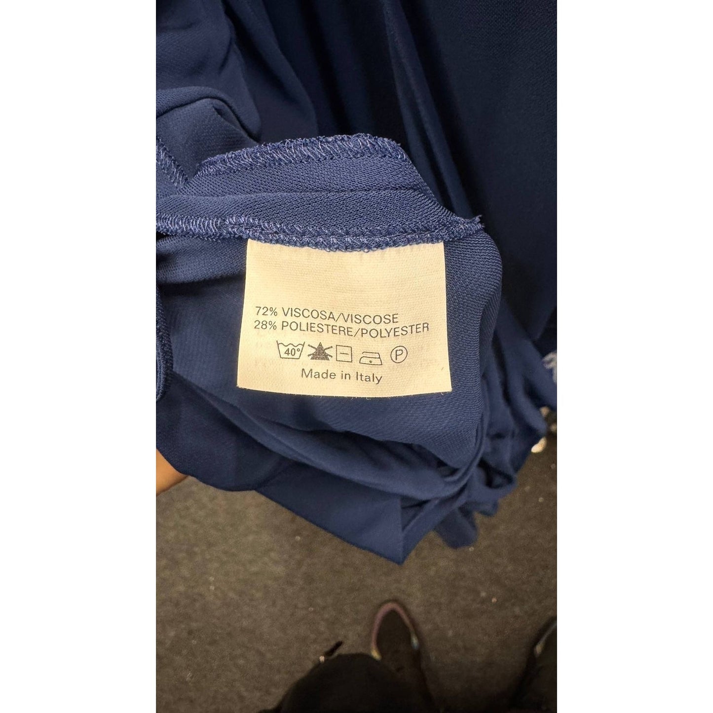 Saint Laurent Blue Viscose Tie Waist Jumpsuit - Size M pr-owned