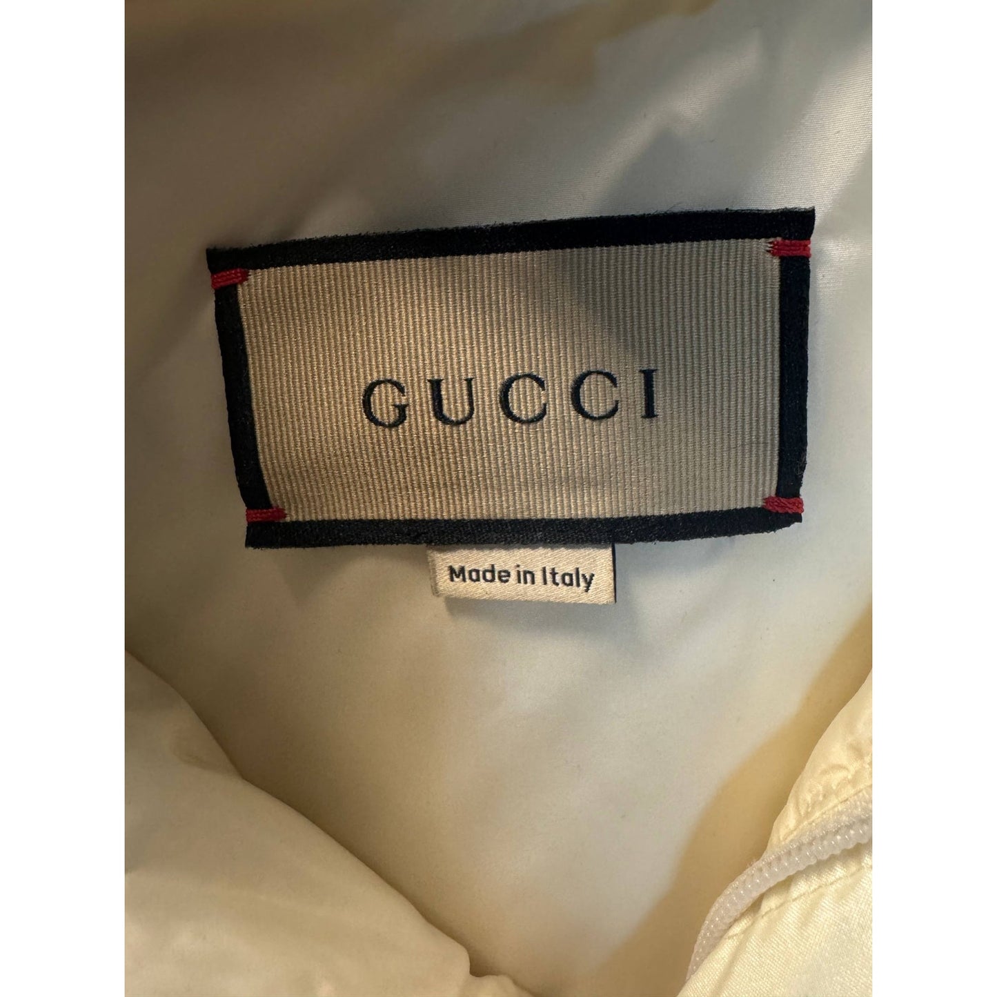 Gucci White Down  Detachable Sleeves Jacket Sz.40 IT Pre-owned