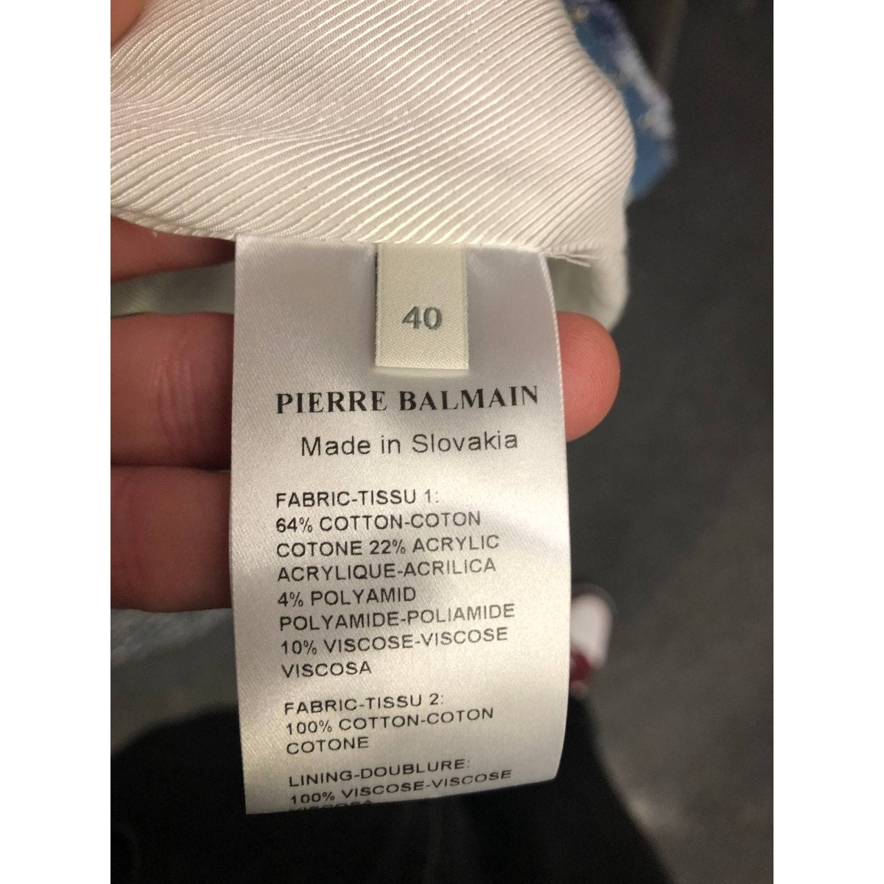 Pierre Balmain Hook-Front Cardigan - Blue, Size 40/L Pre-owned