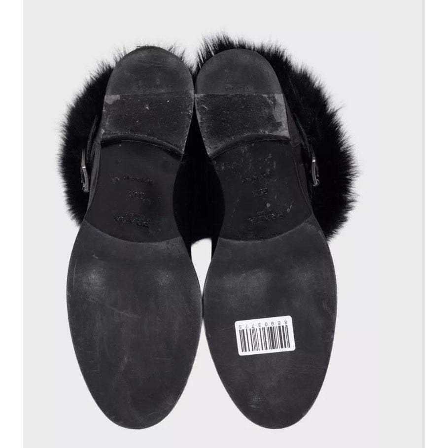 Prada Black Leather Boots - EU 39.5 Pre-owned