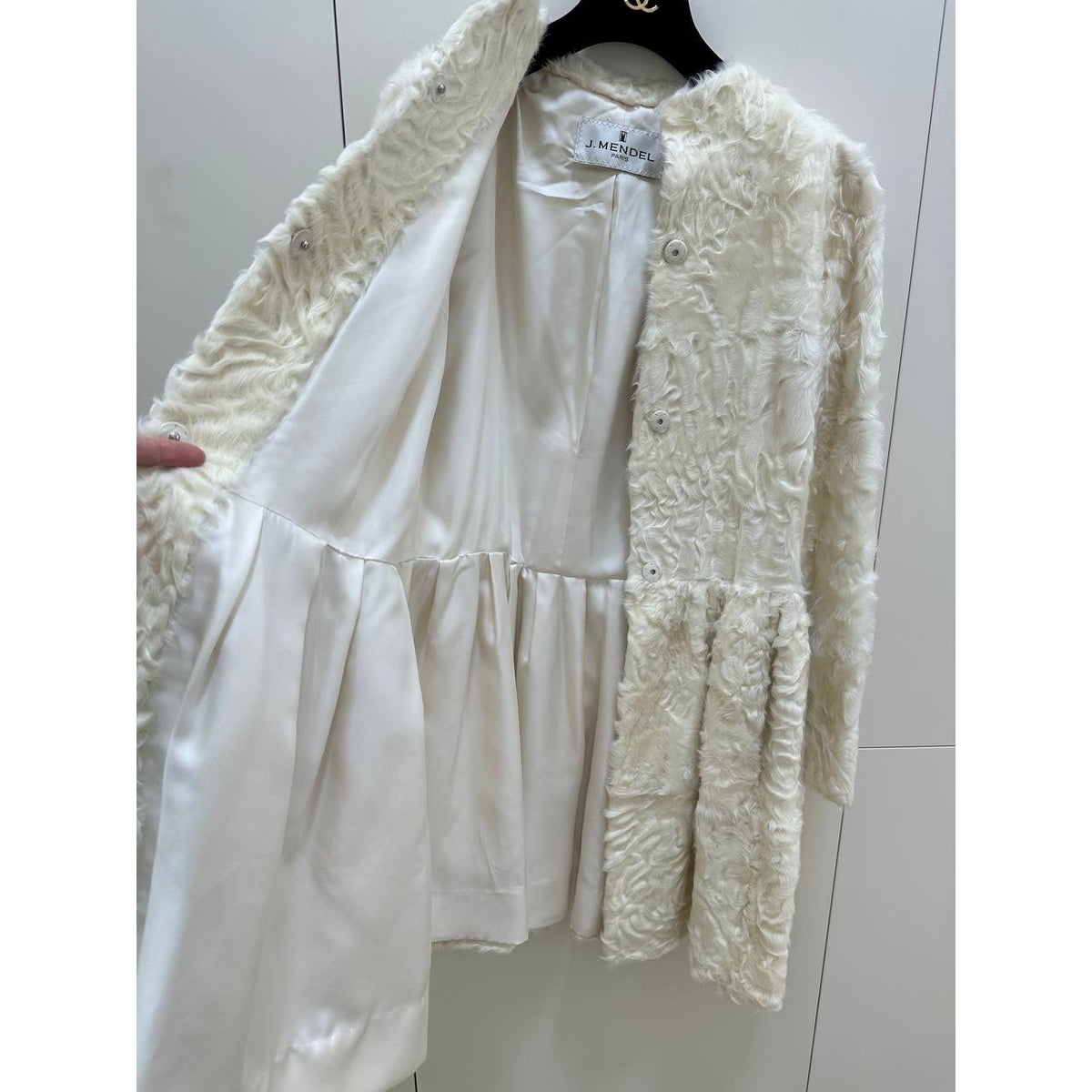 J. Mendel Paris Ivory Coat with Detachable Hood Size S Pre-Owned