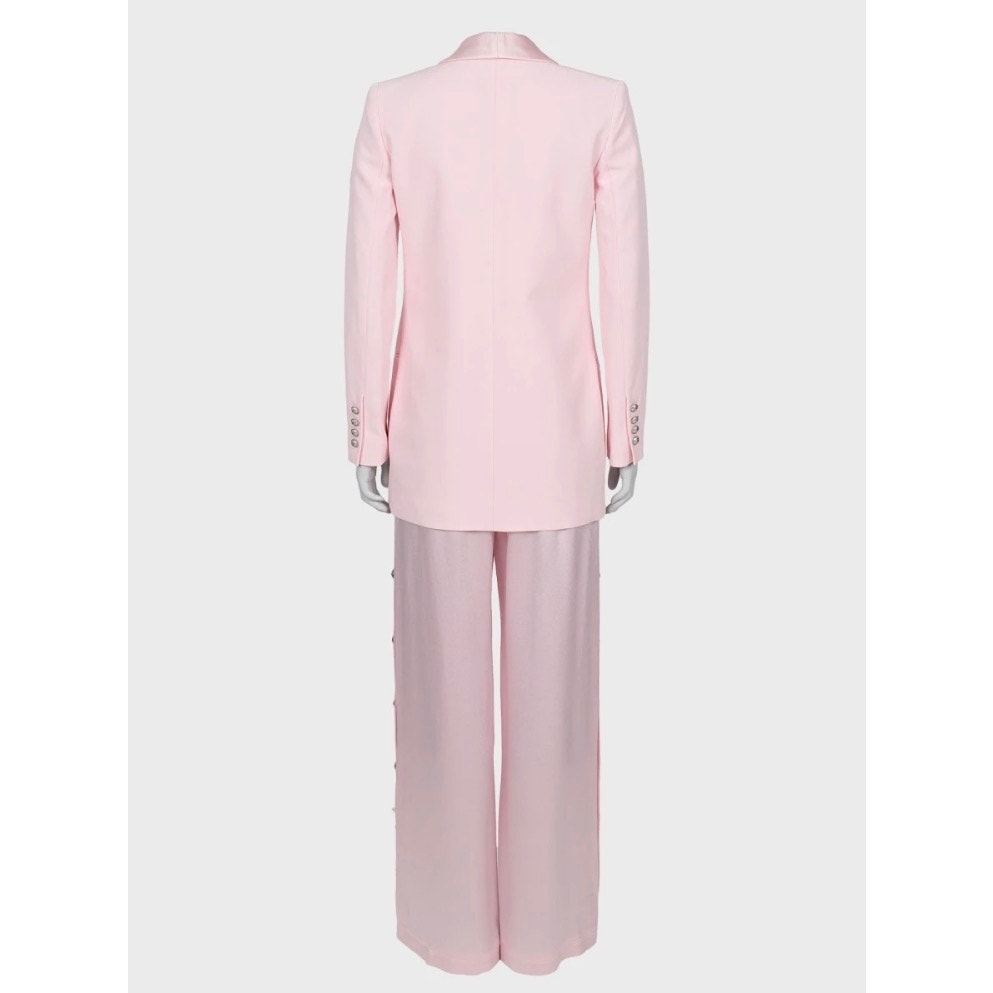 Balmain Pink Viscose  Blazer & Trousers  Suit  Sz.36 Pre-owned