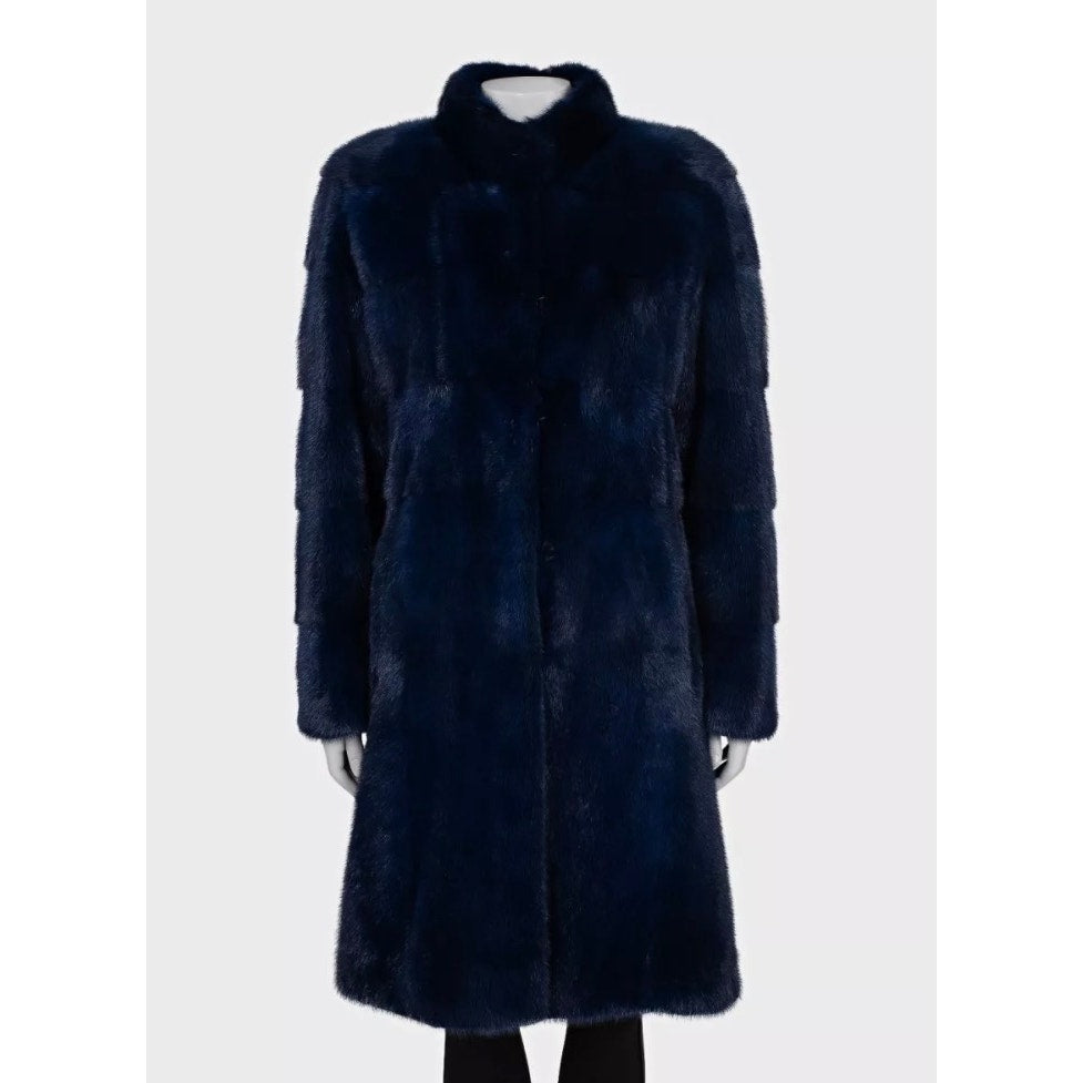 Etna Furs Blue Coat, Size M Pre-owned