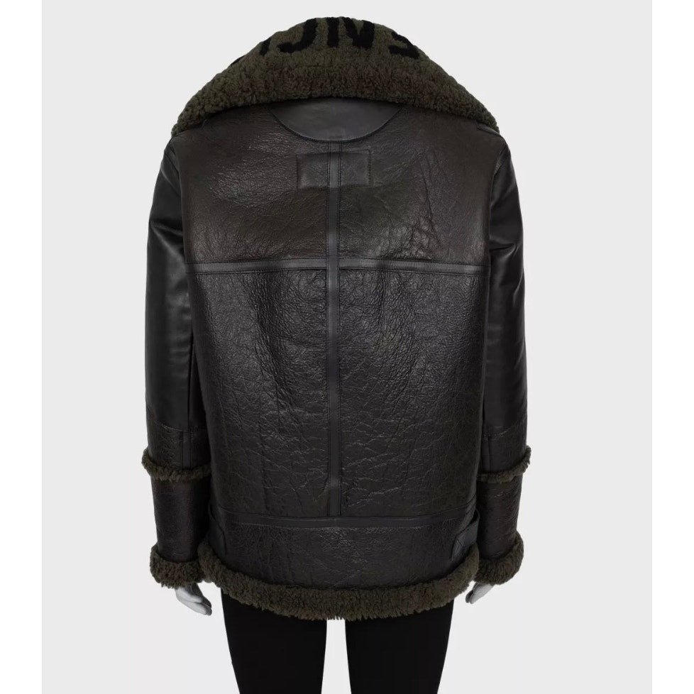 Balenciaga Green Sheepskin Oversized Coat - Size FR36/S Pre-owned