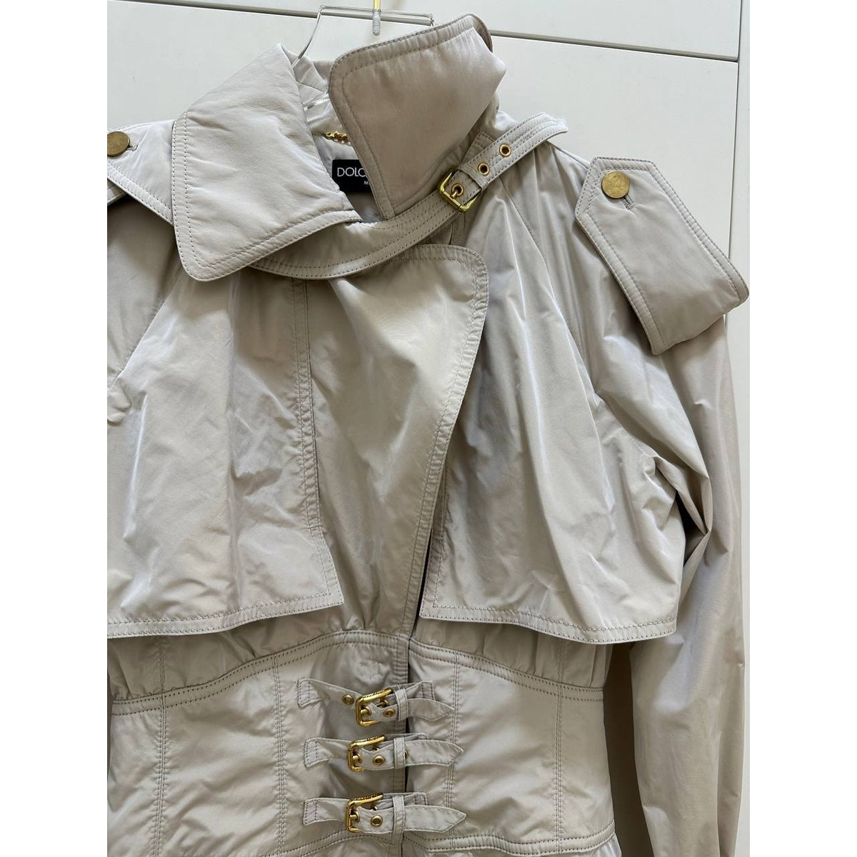 Dolce & Gabbana Ivory White Trench Coat Sz.40 Pre-owned