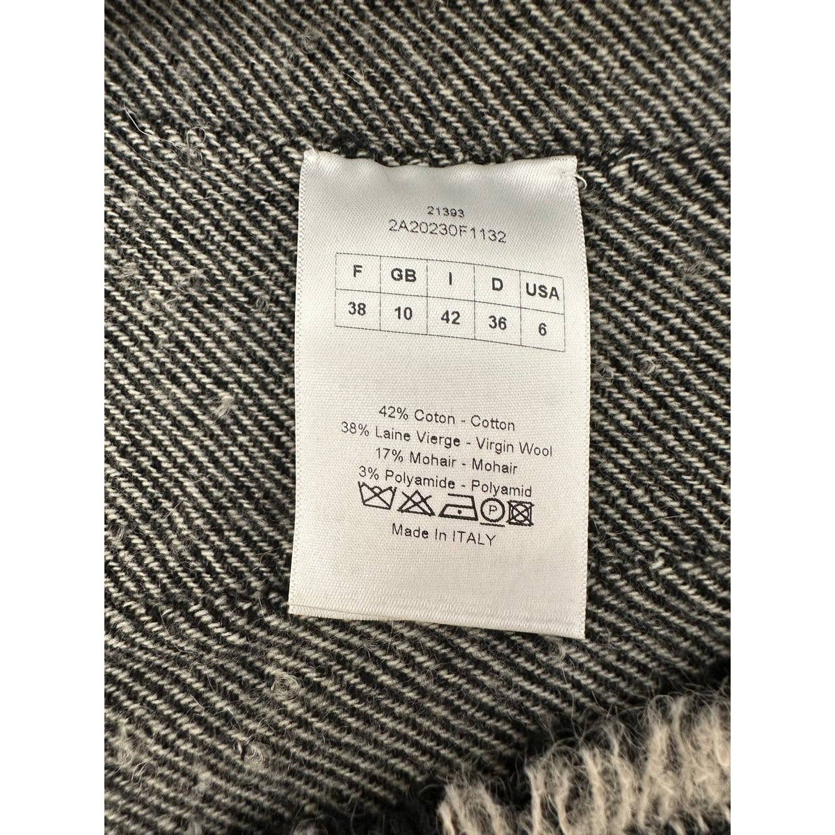 Christian Dior Black & White Tweed Jacket Sz.38 Pre-owned