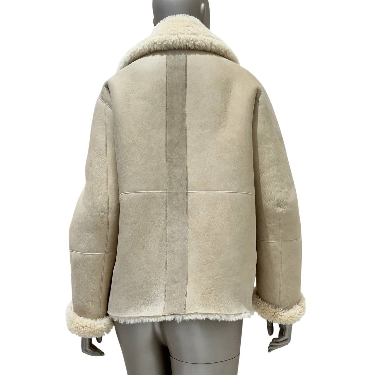 Bottega Veneta Luxurious 2-Way Shearling Jacket - Sz 38 Pre-owned