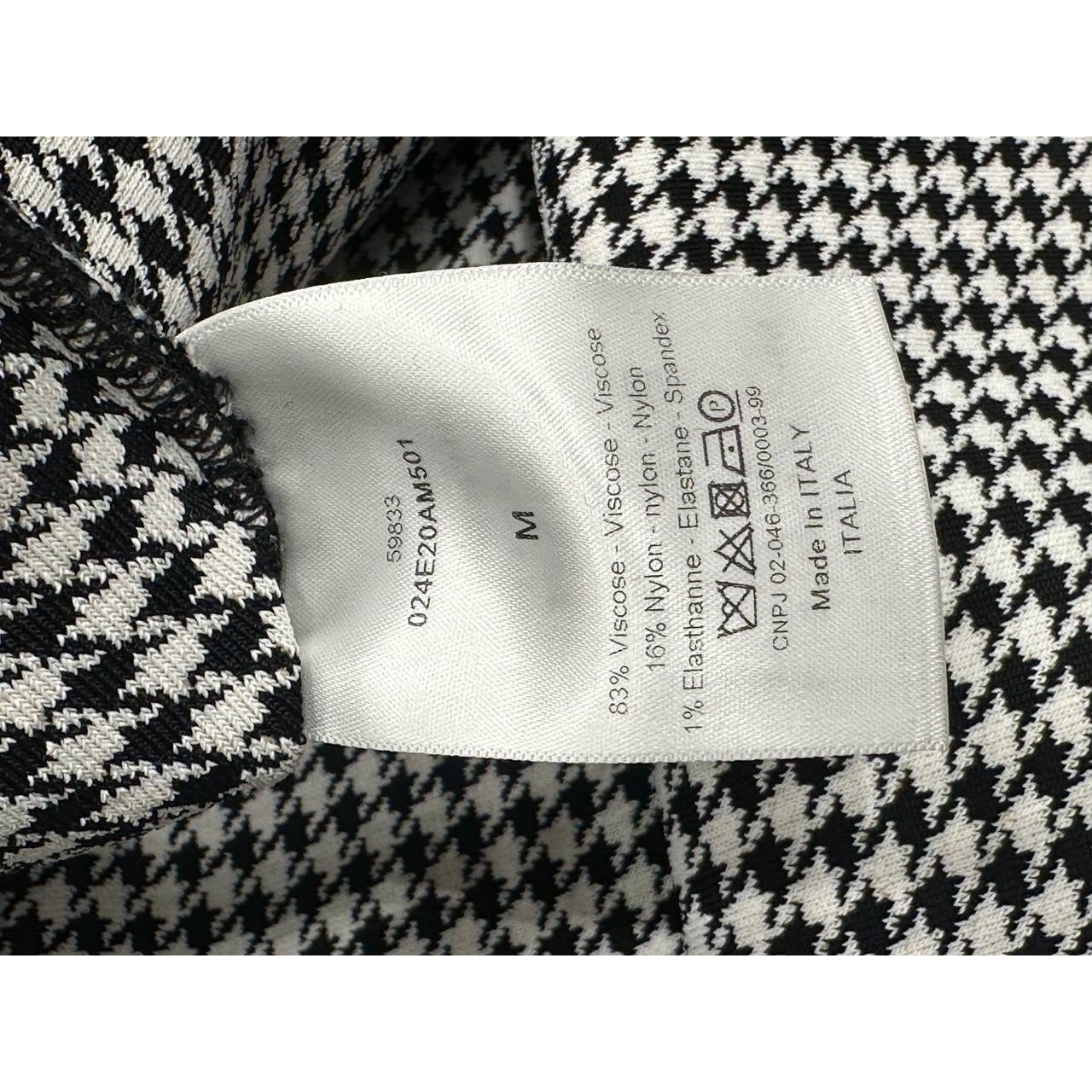 Elegant Christian Dior Houndstooth Bodysuit - Size M Pre-owned