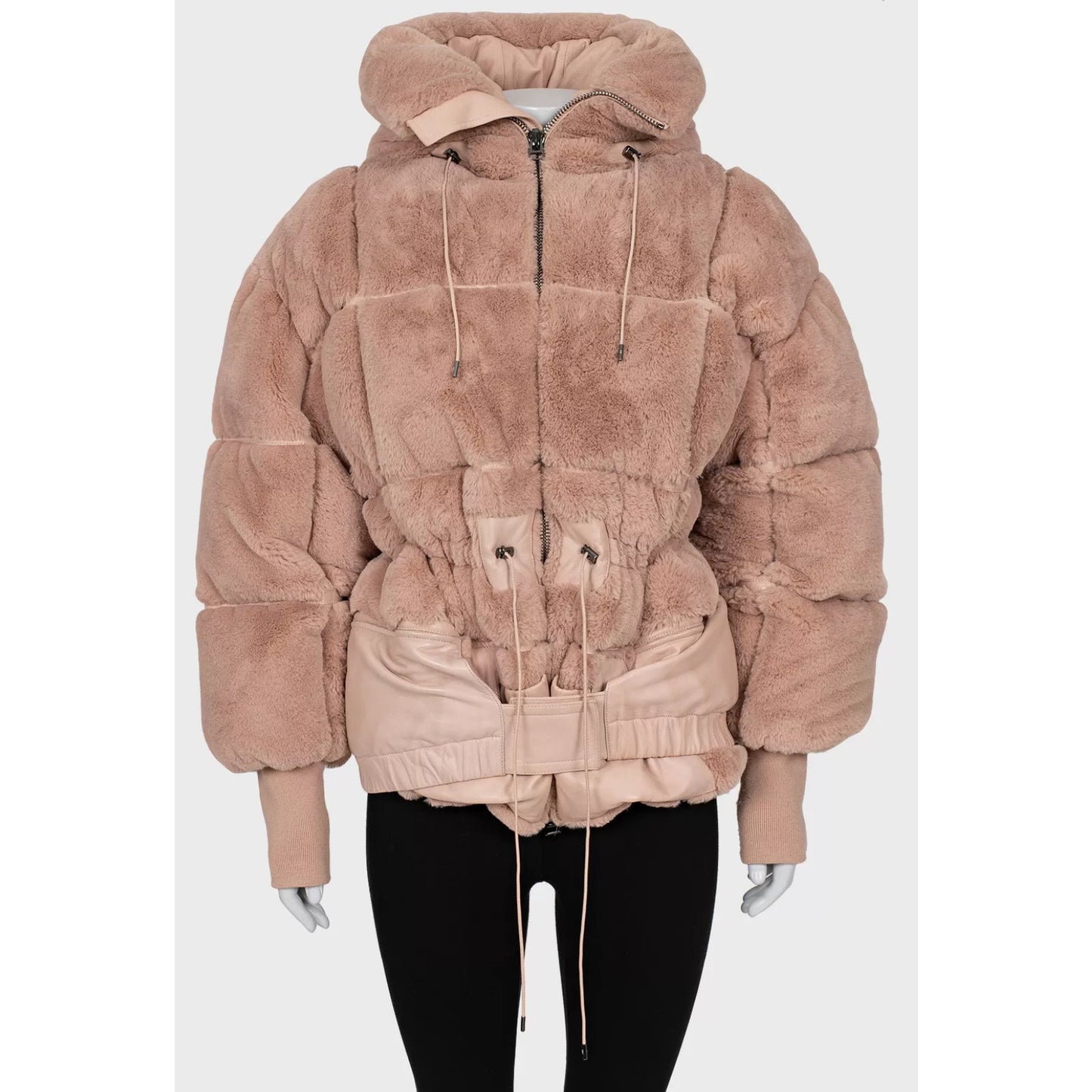 Tom Ford Pink Faux Fur Oversized Puffer Coat Sz. M Pre-owned