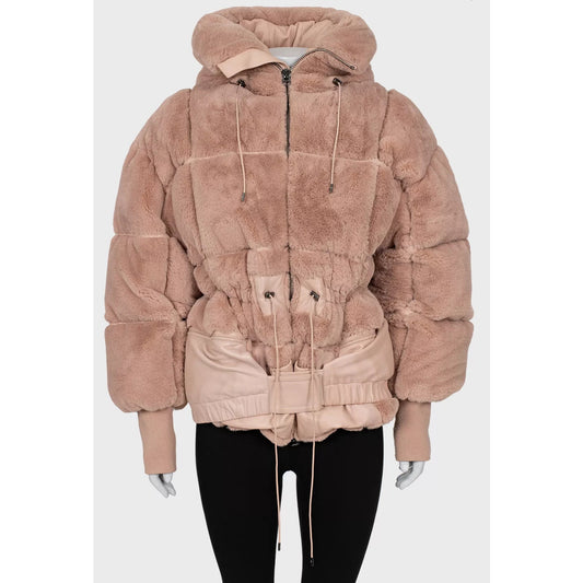 Tom Ford Pink Faux Fur Oversized Puffer Coat Sz. M Pre-owned