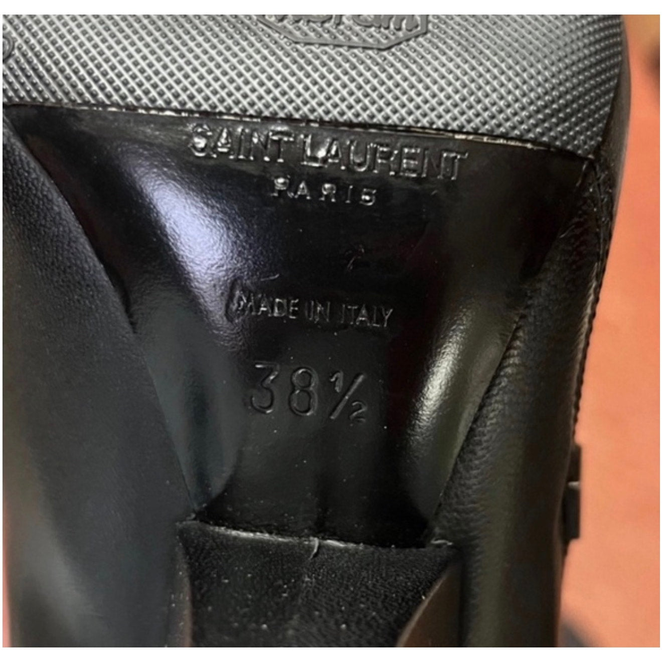 Saint Laurent Niki Leather Wedge Boots - Size 38.5 pre-owned